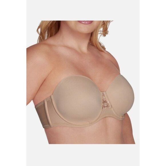 Vanity Fair Other - Vanity Fair 74380 Sz 38DD Beauty Back Full Figure Strapless Bra Rose Beige FLAW